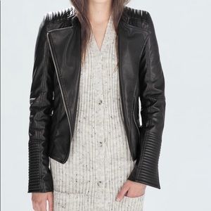 Zara TRF moto faux leather jacket